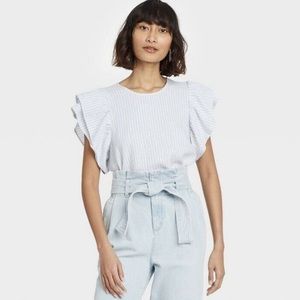 NWT Blue Striped Target Blouse